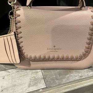 Adorable light pink leather Kate spade crossbody purse